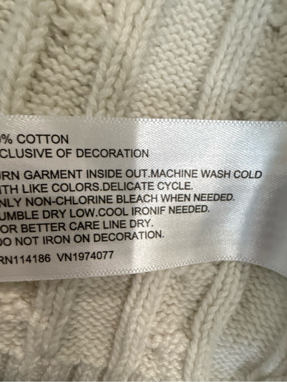 Prince Cream Cable Knit Cardigan with Red & Blue Stripe Trim - Picture 11 of 13